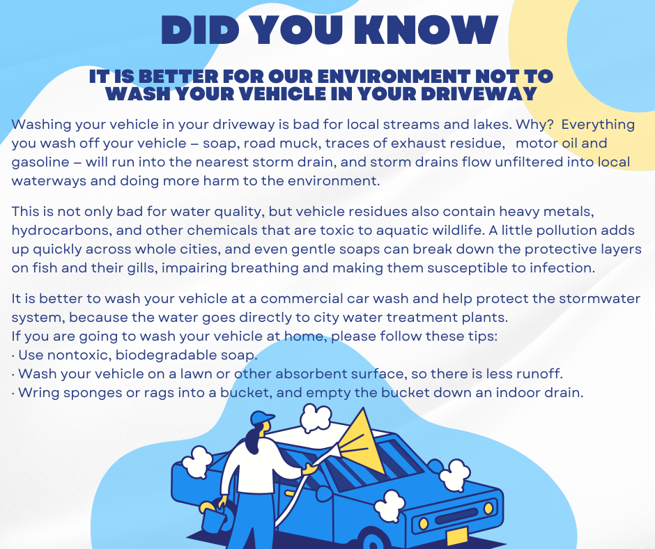 Better not to wash your car in your driveway